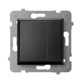 ospel-aria-lacznik-potrojny-czarny-metalik-podtynkowy-ip-20-lp-13u-m-33