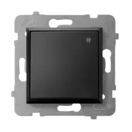 ospel-aria-lacznik-krzyzowy-czarny-metalik-podtynkowy-ip-20-lp-4u-m-33