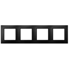 ospel-aria-ramka-poczworna-4x-kolor-czarny-metalik-podtynkowy-r-4u-33