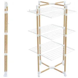 suszarka-na-pranie-skladana-stojaca-z-kolkami-3-poziomowa-biala-tower-dryer