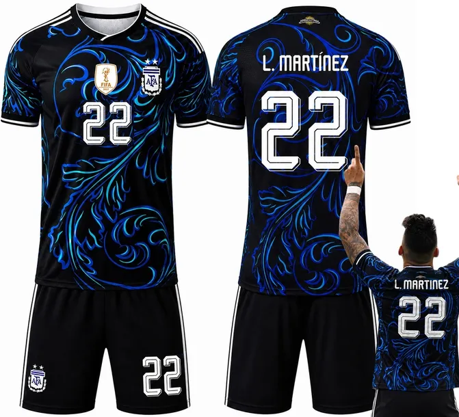 KOMPLET PIŁKARSKI KOSZULKA LAUTARO MARTINEZ MISTRZOSTWA ŚWIATA 2026 ARGENTYNA