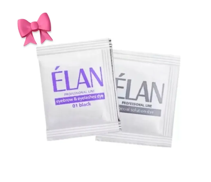 Elan farba do brwi BLACK + Aktywator saszetka