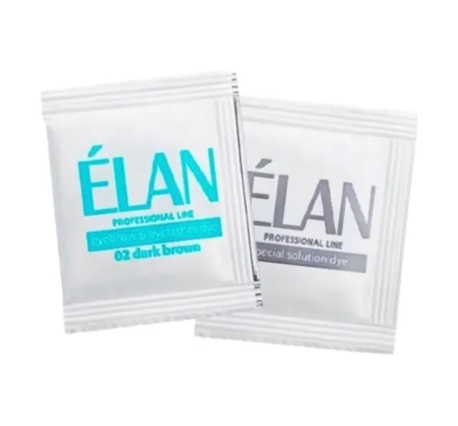 ELAN farba do brwi DARK BROWN + Aktywator saszetka