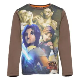 koszulka-chlopieca-disney-star-wars-z-dlugim-rekawem-brazowa
