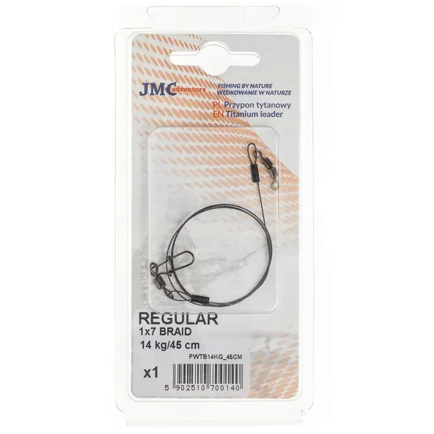 przypon-jmc-titanium-braid-1x7-regular-14kg-45cm-stan-nowy