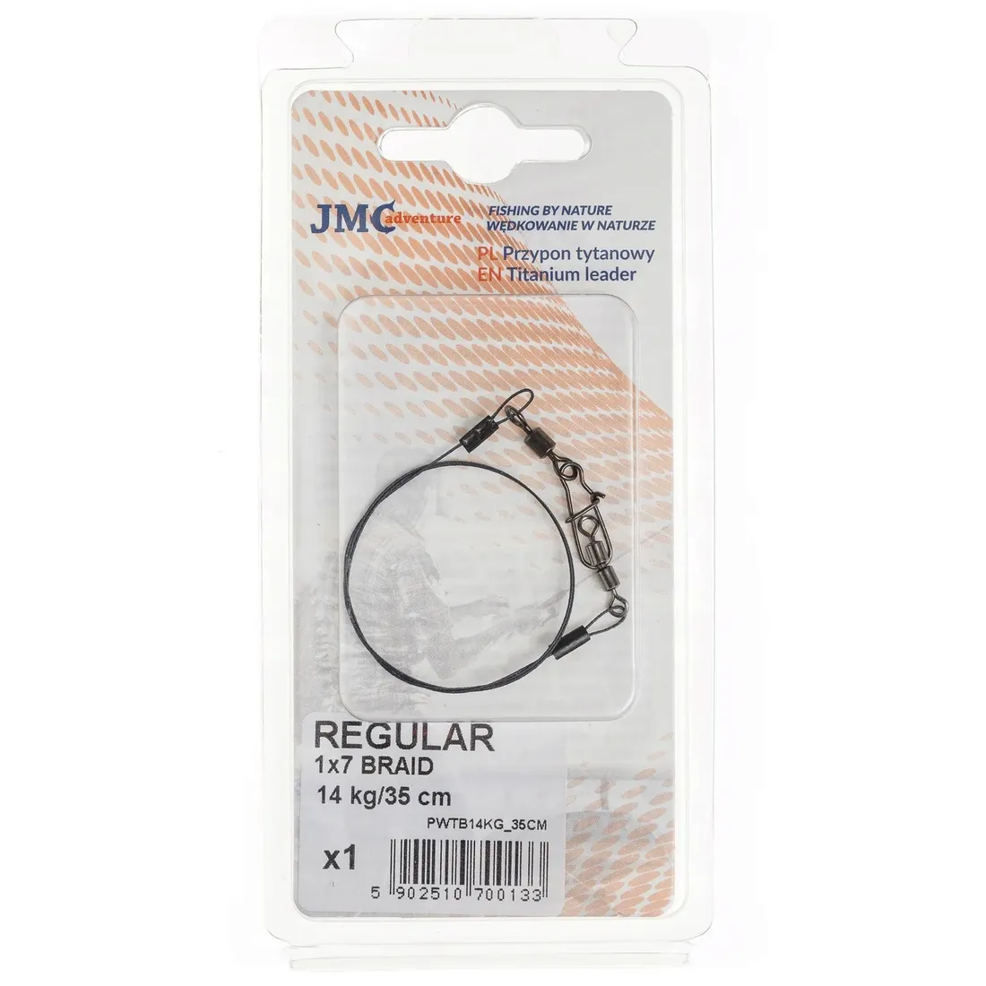 przypon-jmc-titanium-braid-1x7-regular-14kg-35cm-stan-nowy