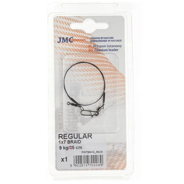 przypon-jmc-titanium-braid-1x7-regular-9kg-35cm-stan-nowy