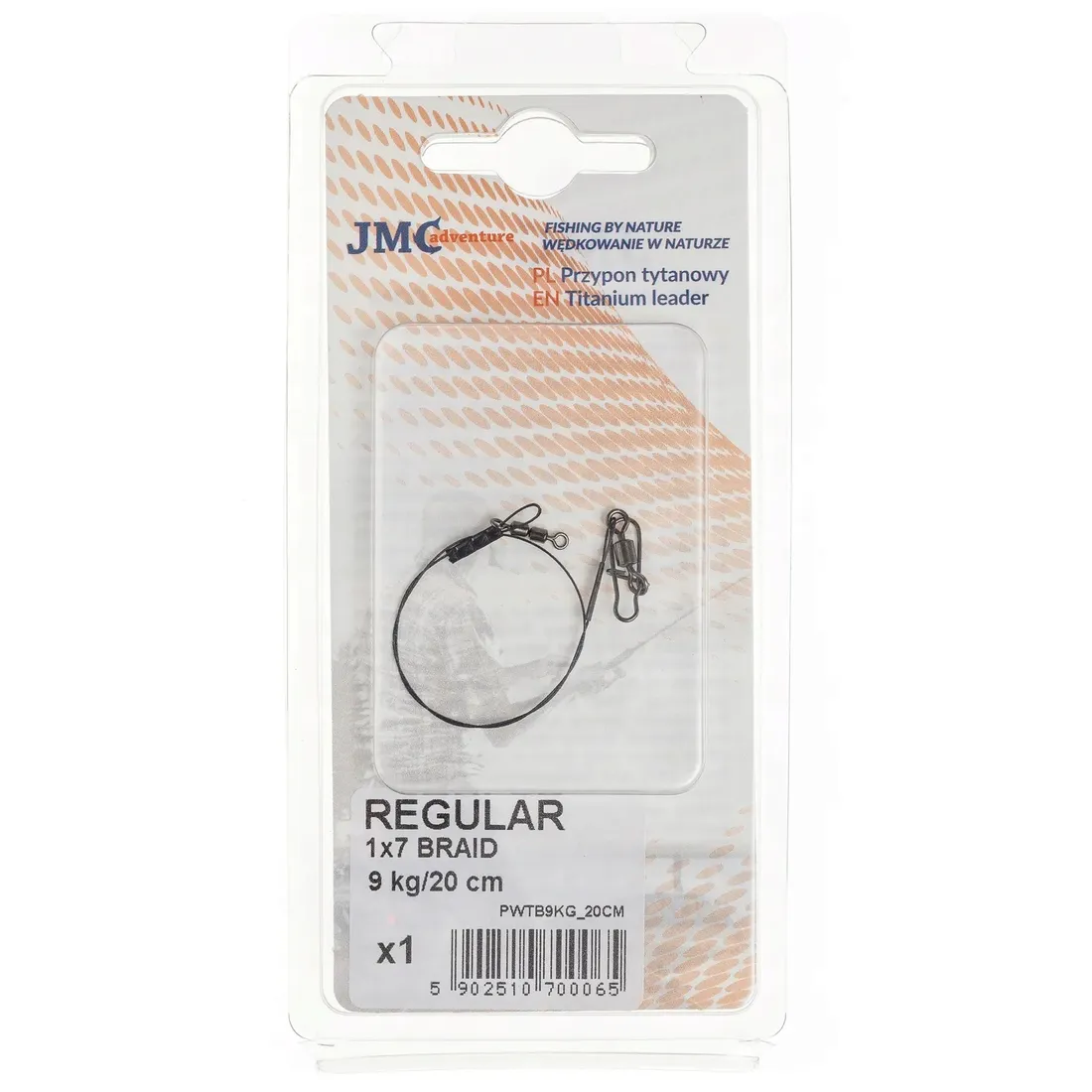 przypon-jmc-titanium-braid-1x7-regular-9kg-20cm-stan-nowy