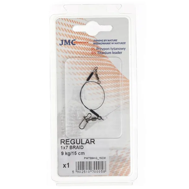 przypon-jmc-titanium-braid-1x7-regular-9kg-15cm-stan-nowy