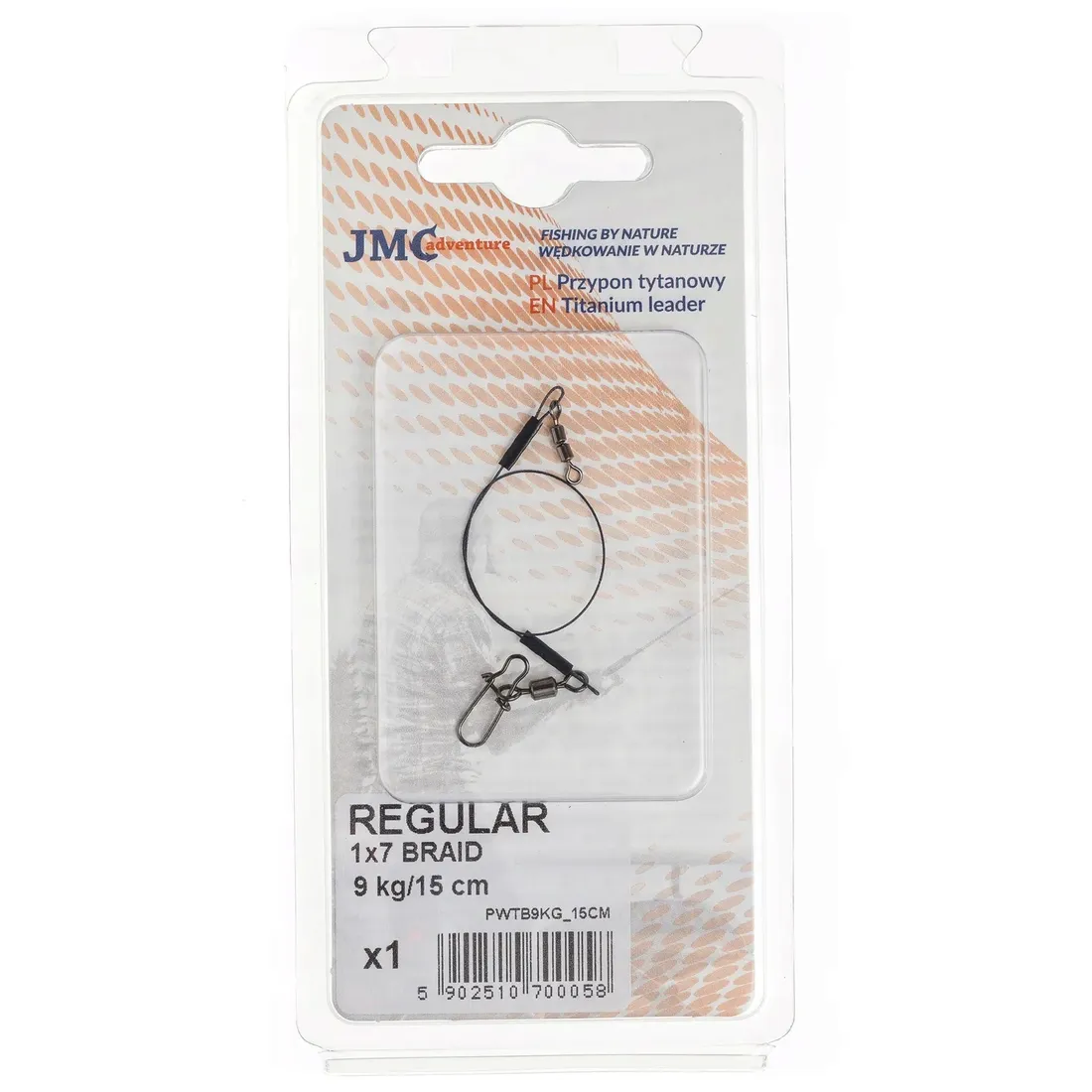 przypon-jmc-titanium-braid-1x7-regular-9kg-15cm-stan-nowy