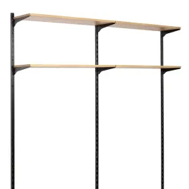garderoba-dwumodulowa-4-polkowa-best-line-180x200-czarna