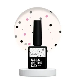 nailsoftheday-potal-base-31-mleczna-baza-z-czarnym-oraz-rozowym-brokatem