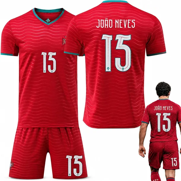 KOMPLET PIŁKARSKI KOSZULKA JOAO NEVES MISTRZOSTWA ŚWIATA 2026 PORTUGALIA