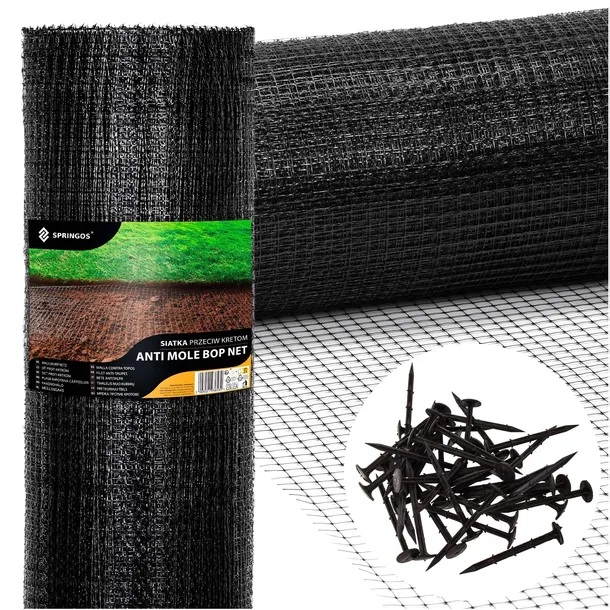 SIATKA NA KRETY PRZECIW KRETOM MOCNA PREMIUM 2x300m 30g WYTRZYMAŁA +KOŁKI