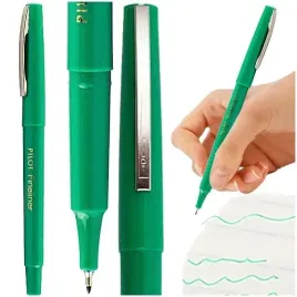cienkopis-pilot-fineliner-zielony-precyzyjny-04mm-szkolny-biurowy-z-klipem