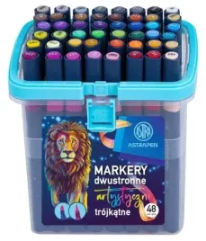 markery-trojkatne-dwustronne-48-kolorow-astra