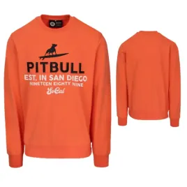pitbull-west-coast-meska-bluza-crewneck-surfing-dog-pomaranczowa-m