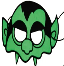 maska-wampira-zielony-pt012-dla-dzieci-halloween