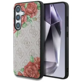 oryginalne-etui-samsung-galaxy-s25-guess-leather-4g-flowers-print-metal-cla