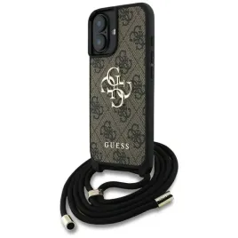 oryginalne-etui-iphone-16-guess-4g-big-logo-cord-stap-crossbody-brazowe