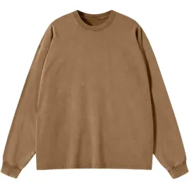 meska-koszulka-z-dlugim-rekawem-longsleeve-vintage-luzna-brazowa-xl