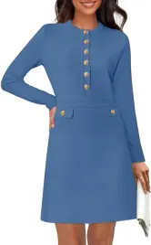 damska-sukienka-dzianinowa-mini-elegancka-dlugi-rekaw-vintage-niebieska-l