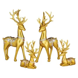 rzezba-renifera-figurka-zestaw-4-sztuki-dekoracja-swiateczna-z-zywicy-zlota