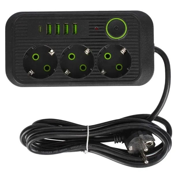 przedluzacz-listwa-2m-3-gniazda-5x-usb-stan-nowy
