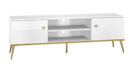 szafka-rtv-160cm-goldin-06-bialy-mdf-bialy-polysk-zlote-nogi-glamour-modern