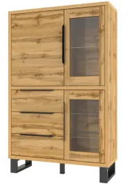 loftowa-witryna-dab-wotan-halle-mat-190-x-120-x-45-helvetia-metalowe-nogi