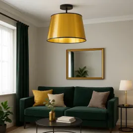 zlota-lampa-sufitowa-do-kuchni-susan-mirror-ze-stozkowym-abazurem