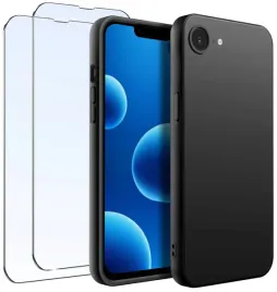 zestaw-etui-do-iphone-16e-matowe-czarne-silikon-2-sztuki-szklo