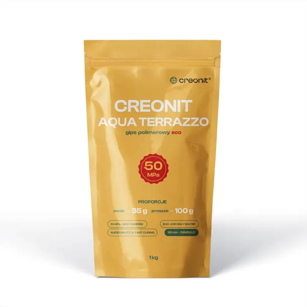 Gips polimerowy Creonit Aqua Terrazzo 50MPa biały 1kg