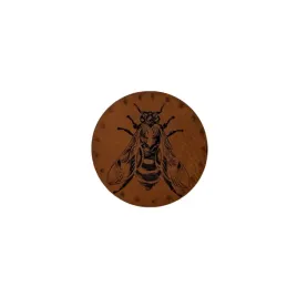 naszywka-skorzana-lew-5-x-5-cm-pszczola-brazowy