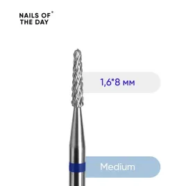 nailsoftheday-frez-karbidowy-niebieski-do-opracowania-tunelu-1-6-x-8-mm