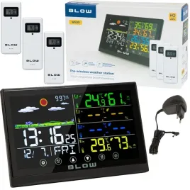 stacja-pogodowa-pogody-meteo-termometr-higrometr-zegar-budzik-3x-czujnik