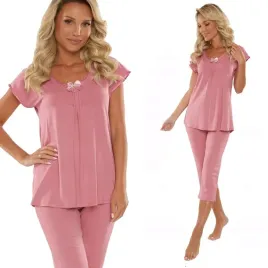 elegancka-pizama-damska-wiskozowa-spodnie-3-4-xxl