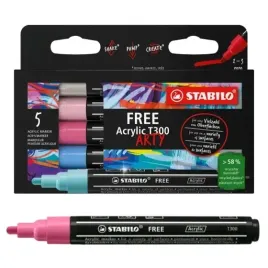 markery-stabilo-free-acrylic-t300-candy-set-5-szt-etui-kartonowe