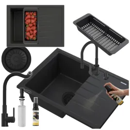 zlewozmywak-granitowy-z-ociekaczem-czarny-kran-ociekarka-syfon-calypso-6w1