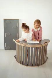 bujak-montessori-3w1-xxl-z-uchwytami-i-zjezdzalnia-szary