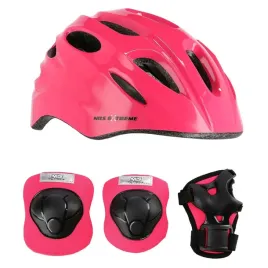 kask-rowerowy-regulowany-ochraniacze-zestaw-na-rolki-rower-deskorolke