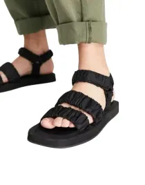 topshop-damskie-sandaly-czarne-marszczenia-41-rlo