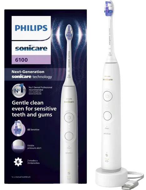 SZCZOTECZKA SONICZNA PHILIPS SONICARE 6100 HX7400 DO ZĘBÓW NOWA GENERACJA