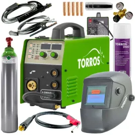 Zdjęcie produktu Spawarka inwertorowa migomat Torros MIG MAG MMA TIG 200A M2010 ZESTAW