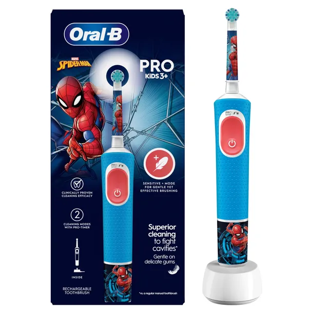 Szczoteczka elektryczna dla dzieci Oral-B Pro D103 Kids Spiderman 3+