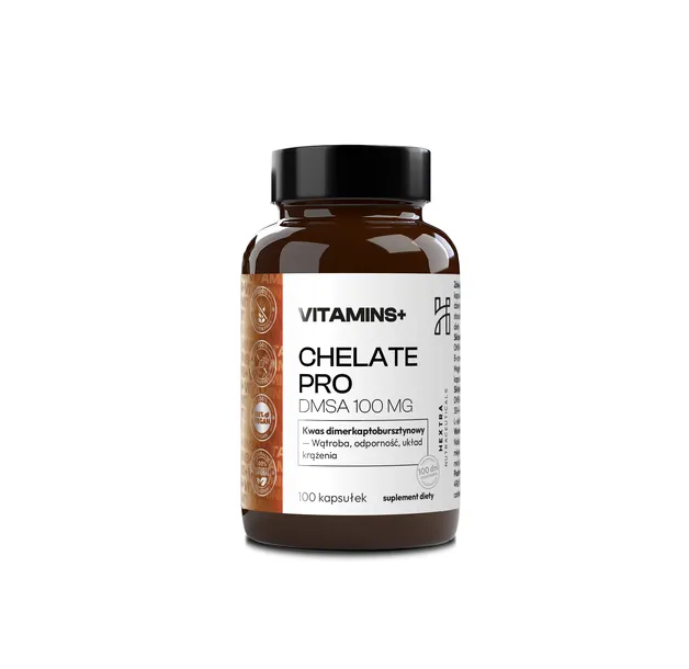 DMSA 100 mg , 100 kaps. CHELATE PRO >95% | protokół cutlera | kwas dimerkap