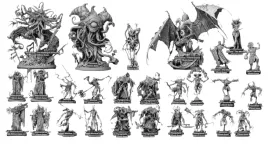 miniatura-3d-rpg-all-circus-sci-fi-grimdark-25-100mm-archvillain