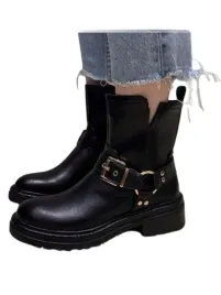 shein-czarne-botki-damskie-z-ozdobna-klamra-i-zlotymi-cwiekami-36-1kd