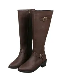 shein-brazowe-kozaki-kowbojki-z-klamrami-na-plaskim-obcasie-eur-39-5-1ka