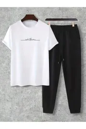 dres-damski-komplet-bialy-t-shirt-czarne-spodnie-bawelna-l-5ga